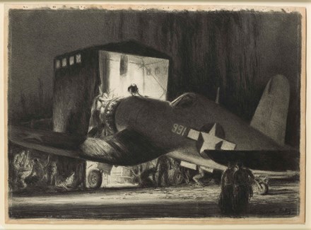 Night Maintenance, Corsair, April 1944