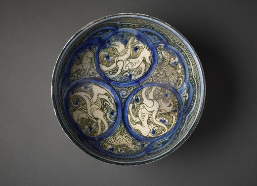 Dish decorated with Griffins