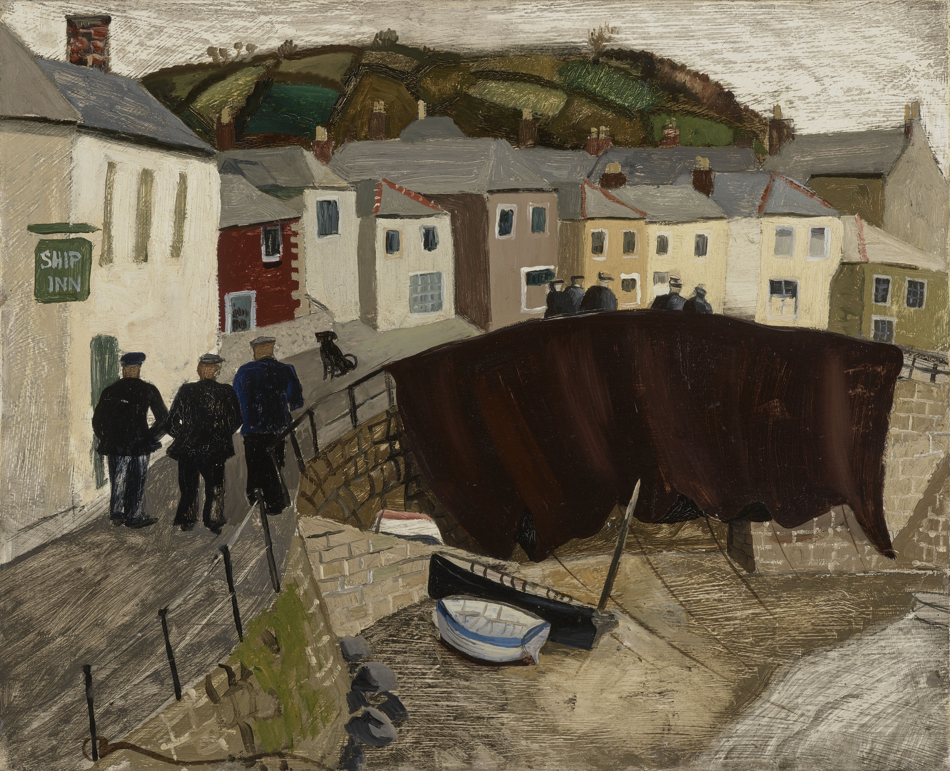 Drying Sails, Mousehole, Cornwall