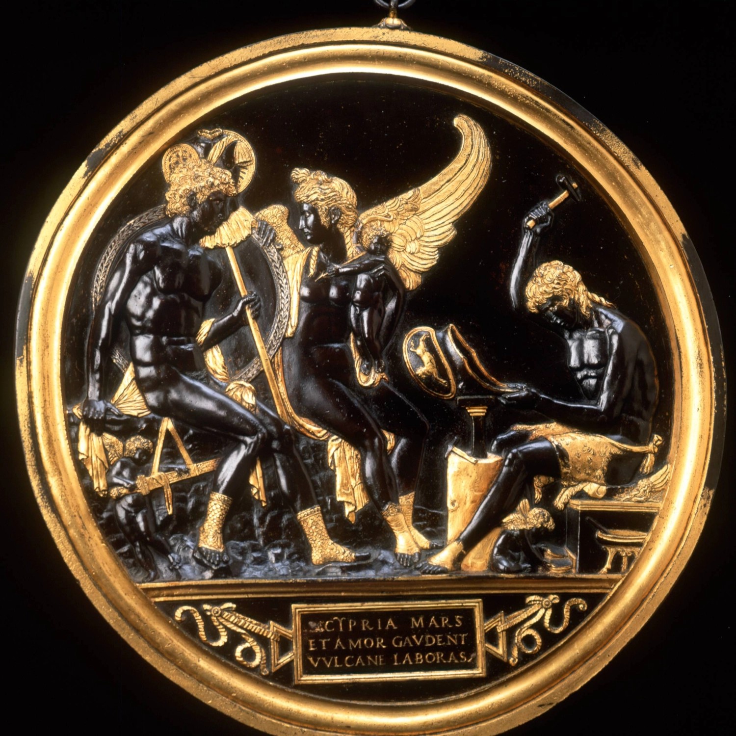 Mars, Venus & Cupid with Vulcan at his Forge
