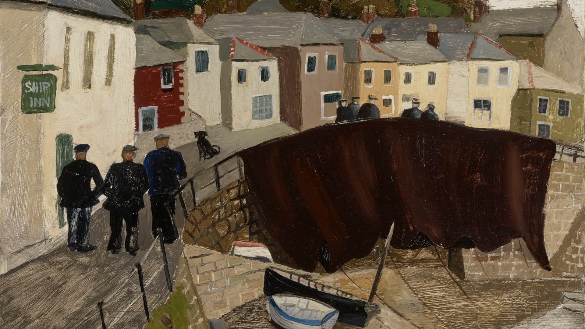 Drying Sails, Mousehole, Cornwall