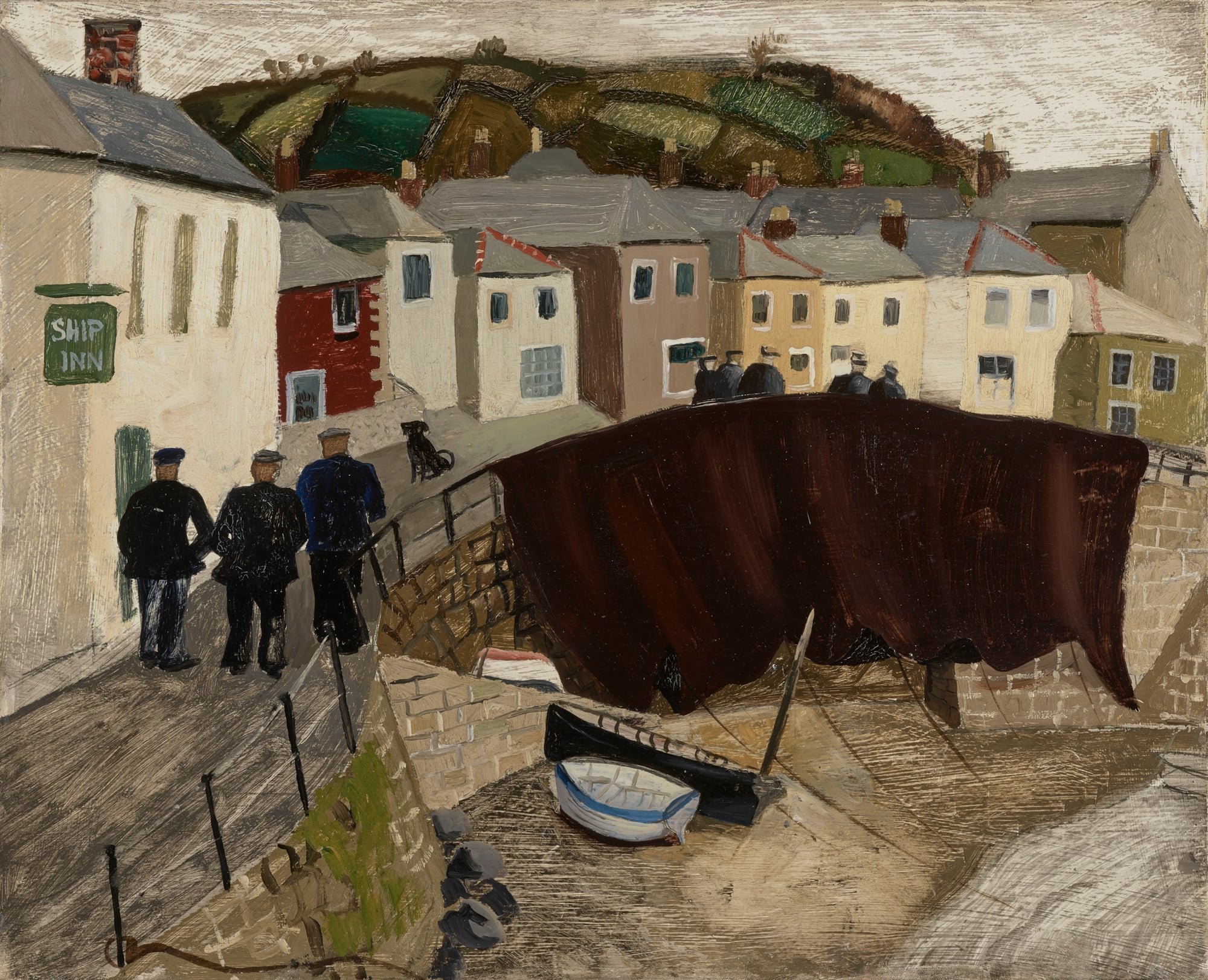 Drying Sails, Mousehole, Cornwall