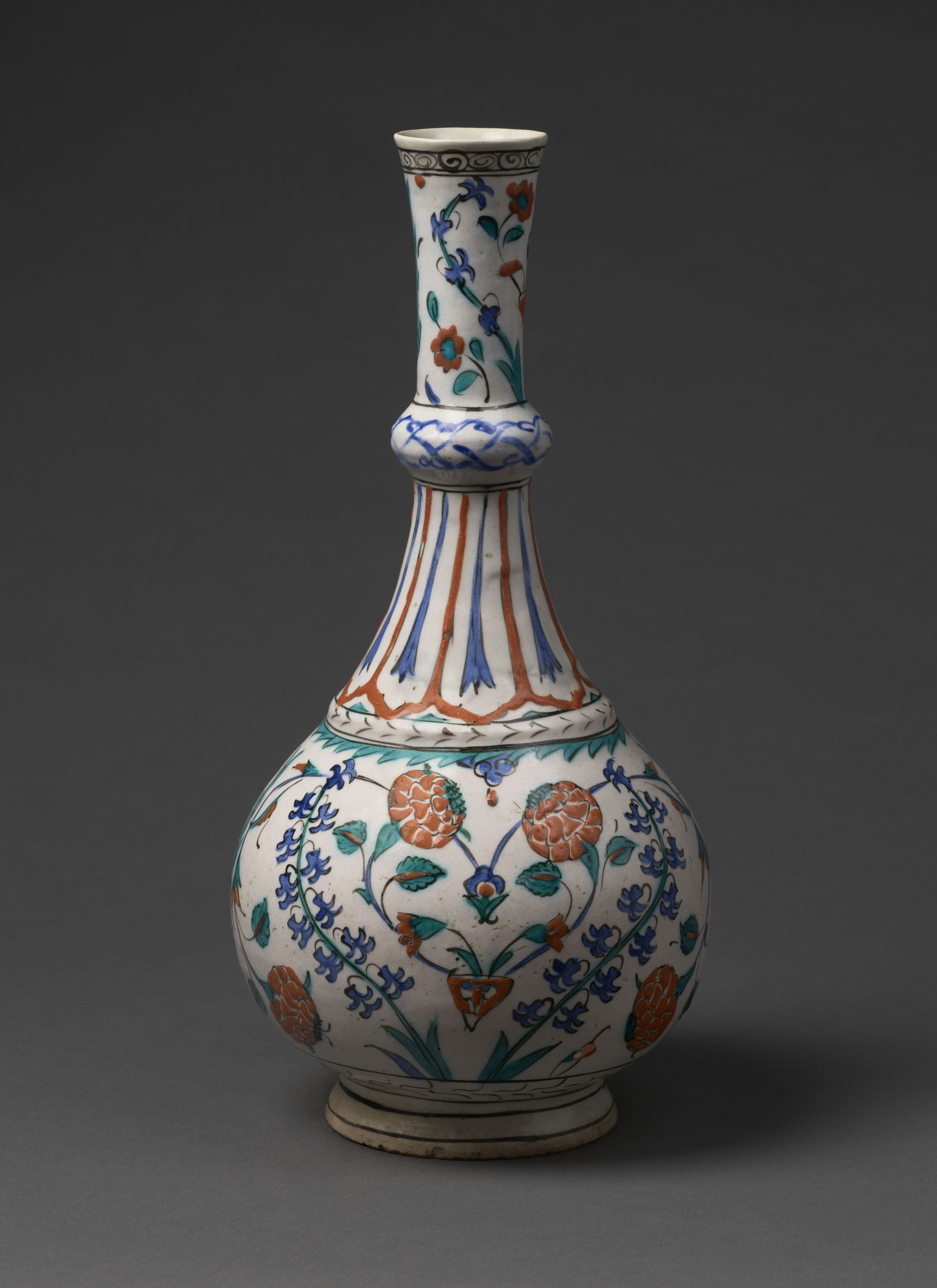 Iznik pottery water bottle