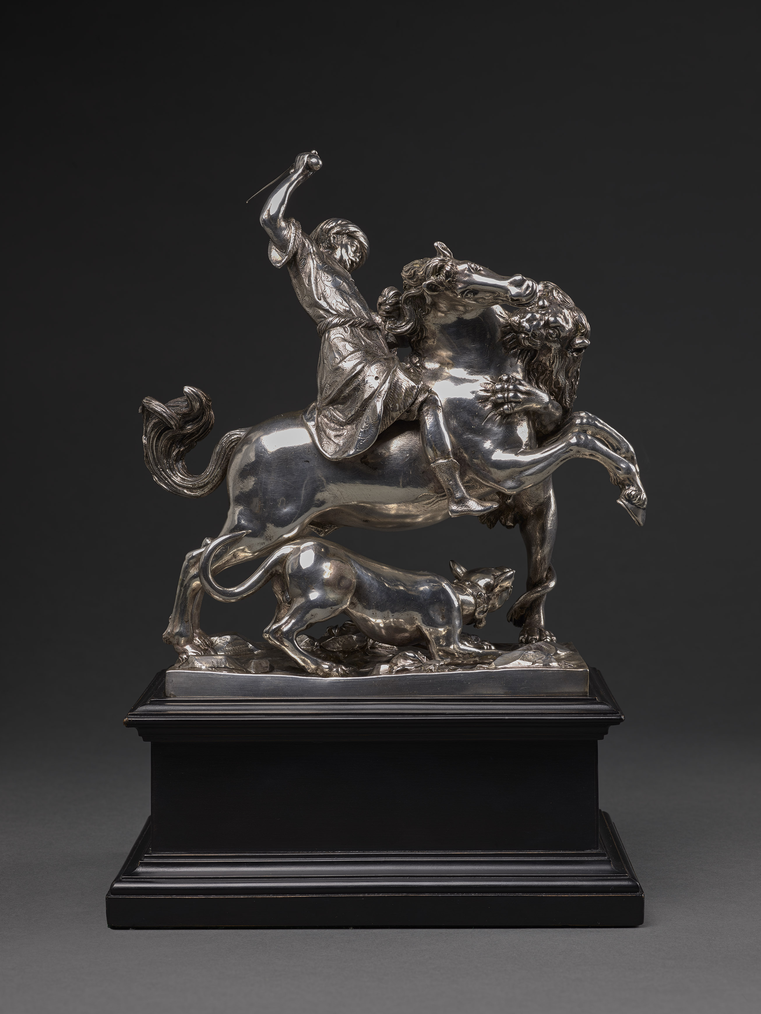 Turkish Horseman being Attacked by a Lion
